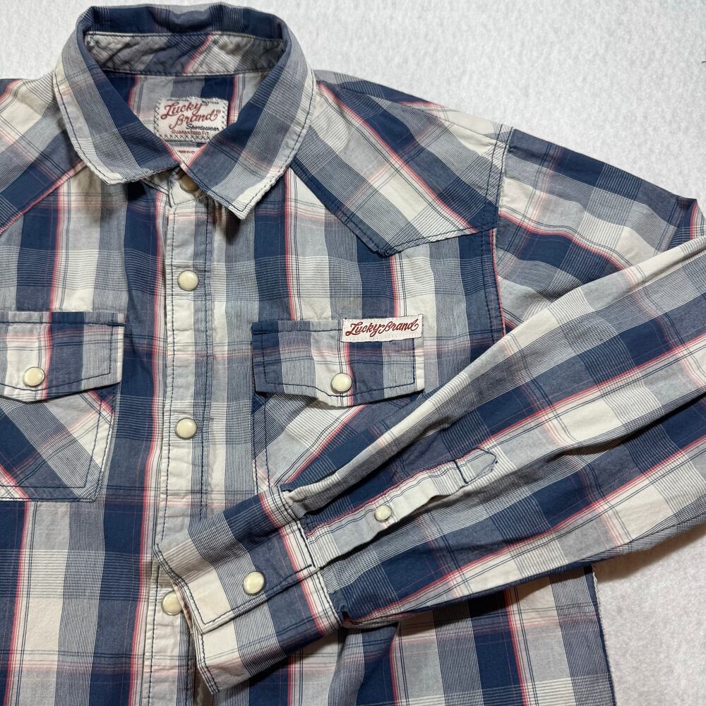 Lucky Brand Sportswear Western Peal Snap L/S Button Front Size Medium